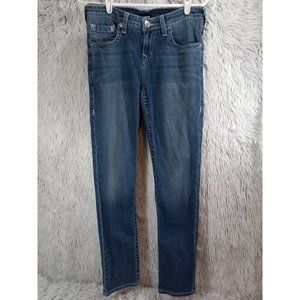 COPY - True Religion Slim Jeans Womans 18 Med Wash Mid Rise Stretch Denim Botto…